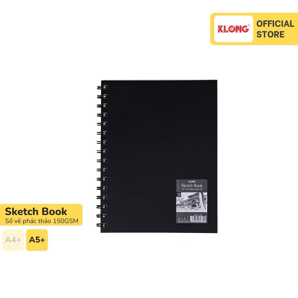 Sổ vẽ phác thảo giấy trơn Sketchbook A5 - TP762